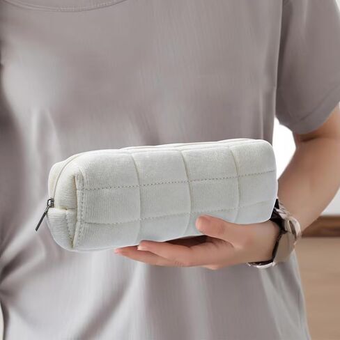 Small Plush Pink Pouch Travel Makeup Pouch Heavy Duty Aesthetic Pen Case Cute Cosmetic Bag Organizer Trendy Office Storage Bags Mini Zipper Toiletry Pouches for Women Men Adult in Saudi Arabia