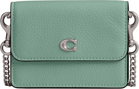 Coach Half Flap Card Case, Black in Saudi Arabia