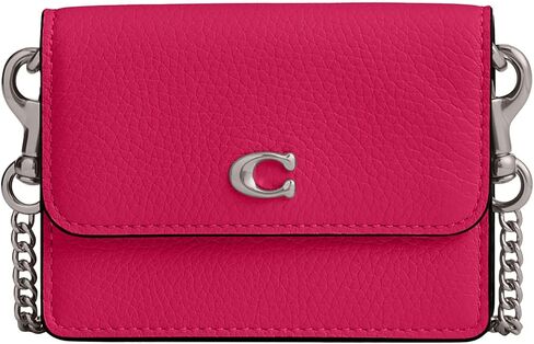 Coach Half Flap Card Case, Black in Saudi Arabia