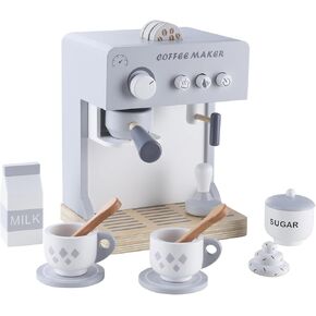 Kids Coffee Maker Toy Espresso Machine Playset, Pretend Play Food Sets for Kids Kitchen, Toddler Play Kitchen Accessories Gift for Girls and Boys