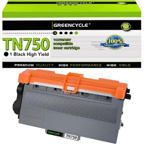 greencycle High Yield Compatible Toner Cartridge Replacement Compatible for Brother TN750 TN720 TN-750 Work with HL-5450DN HL-5470DW HL-6180DW DCP-8110DN MFC-8510DN MFC-8950DW Printer (1 Pack, Black)