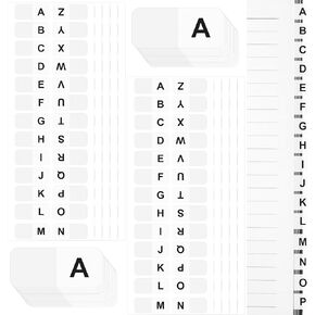 14 Sheets White Alphabetical Tab Indexes, Alphabet Book Tabs, Sticky Notes Stickers for Books, Dictionary, Notes, File
