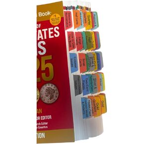 Book Tabs for A Guide Book of United States Coins 2025 (Official Redbook). Laminated, Durable, Color-Coded Repositionable Tabs (Book not Inlcluded)