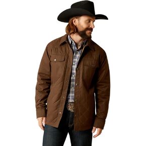 ARIAT Men's Grizzly Shirt Jacket, Black, Large