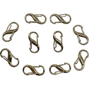 MMvolesy Gold Chain Bag Adjustment Buckle, Tiny Metal Chain Link Clasps Buckles for Shorten/Lengthen Bag Chain Length
