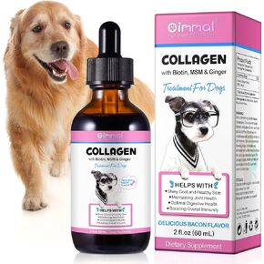 Liquid Collagen for Dog Joint Supplements, Dog Collagen Drops for Joint Health, Help Aid Hip Care, Bacon Flavor -2Fl Oz