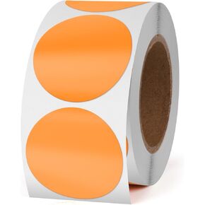 1.5 "ملصقات نقطة برتقالية مستديرة ملصقات ترميز اللون القابلة للإزالة ذاتيا لدائرة ساحة بيع المرآب علامات فينيل مقاوم للماء لمكتب الفصل الدراسي 500 PCS لكل لفة in Kuwait