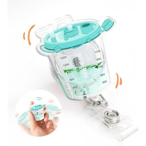 Mucus Suction Liquid Badge Reel, Shaker Funny Badge Reel, Retractable Badge Holder for Nurses RN EN Doctor Paramedic Phlebotomist Medical Worker Office Womens Man