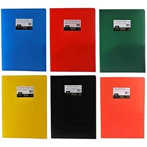 Filexec Products 2 Pocket Folder, Heavy Duty, Opaque, Assorted, Pack of 6 (50483-3132)