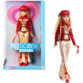 Barbie Signature My Scene Doll & Accessories ، في ملابس مستوحاة من Y2K مع سترة Pleath