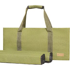 Empty Mahjong Bag, Green Mah jongg Carrying Bag with Two Wrappers for American Mahjong Set (Empty Bag Only