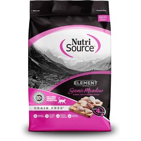 NutriSource Element Series Scenic Meadow Dry Cat Food, Turkey, Duck & Rabbit, 4LB
