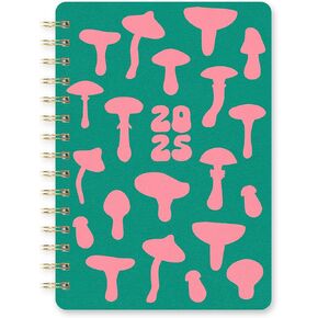 Mothers Day Gifts 2025 Planner - Textured Daily, Weekly and Monthly Planner 2024-2025, Orange Circle Studio 17 Month Calendar, July 2024 - December 2025, A5 7" x 9.4"- Textured Planner Dots on Twilight Blue Print