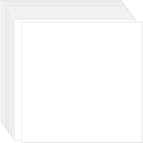 White Cardstock Art Paper, 18 Sheets 12"x 12" Card Stock Thick Paper 80 lb/235 gsm Colored Paper. Heavy Weight Cover Stock Craft for Arts Crafts DIY, Invitations, Card Making, Printing