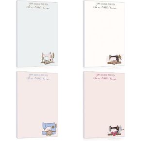Tinlade 200 Sheet 4 Styles Sewing to Do List Notepad Quilters Gifts Checklist Quilting Handy to Do List Pad Sewing Lovers Daily Checklist Xmas Gift for Women Sewers Seamstresses Supplies, 4'' x 6''