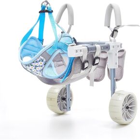 Dog Wheelchair For Back Legs, Lightweight Adjustable Dog Bicycle Trailers Dog Hip Joint Care Wheelchair Recover Mobility Aids For Small Pets Hind Limbs Disabled Or Injured Cats Carts With Wheels(X-Sma