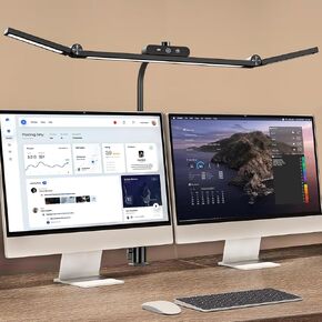 مصباح مكتب LED مع المشبك ، وضوء مهندس معماري 24W ، والتحكم التلقائي ، والتحكم في السطوع بدون خطوة ، وإضاءة الجو لمكتب المنزل