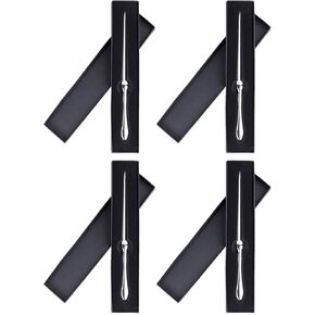 BANCHELLE Letter Opener Envelope Slitter Zinc Alloy Envelope Opener with Black Box (Silver, 9.06 × 0.71 × 0.39 inches), 4 PCS