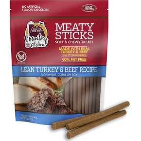 Beef & Turkey Meaty Sticks Soft Chew Dog Treats, Great Tasting, Made with Real Beef & Turkey, 25 oz
