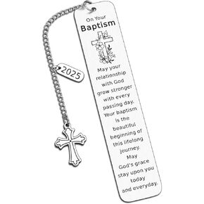 Baptism Gifts for Girl Boys Catholic Christening Gifts First Communion Gifts for Girl Boy Confirmation Gifts for Teens Baptism Bookmark Christian Easter Gifts for Kids Women Men Easter Basket Stuffers
