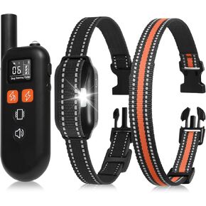 Dog Training Collar 3300FT with Remote IPX7 Waterproof Collar Rechargeable with Spare Collar for Large Medium Dogs 6-130lbs(Black)