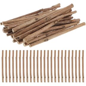 Noleitoy 100pcs عصي سجل الخشب ، وعصي خشبية طويلة 3.93 بوصة للحرف اليدوية ، وقطرها بقطر 0.2 بوصة العصي الطبيعية لصياغة ، الدعائم الصور ، مشاريع المدارس DIY ، عصي الحرف الخشبية
