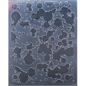 Kwan Crafts Ink Marks Plastic Embossing Folders for Card Making Scrapbooking and Other Paper Crafts, 12.1x15.2cm