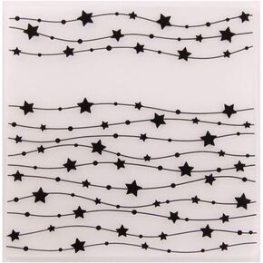 LZBRDY 5.9 by 5.9 Inch Star Dot Line Decor s Embossing Folders for Card Making Christmas Thanksgiving Birthday Embossing Folders