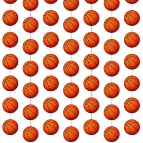 Faccito 8 Pcs Sports Party Banners Sports Theme Party Hanging Decorations Sports Paper Garland for Boys Kids Teens Sports Birthday Party Baby Shower Home Classroom Supplies Decor (Basketball)