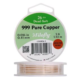 20 Gauge, Copper Wire, Dead Soft, Round, 1 Troy oz (22 FT)