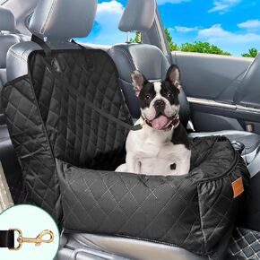 Dog Car Travel Bed Dog Car Seat Bed Dog Seat Cover for Cats Medium Small Dogs, Waterproof Non-Stick Dog Hair,Dog Sofa Cushion,Comfortable Safe Fits Cars/Trucks/SUV (Black)