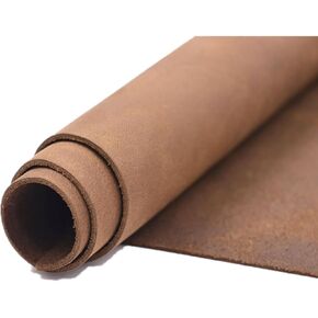 Tooling Leather Square 24''x12'' Genuine Top Full Grain Oil Tan Crazy Horse Cowhide Leather Sheets for Crafts Tooling Sewing Arts