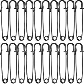 20 Pcs Heavy Duty Safety Pins Large Safety Pins 4 inch Sharp Tip Secure Hold for Clothes Leather Canvas Blankets Crafts Diapers Wool Skirts Kilts Key Rings Outdoor Laundry Quilts Sheets