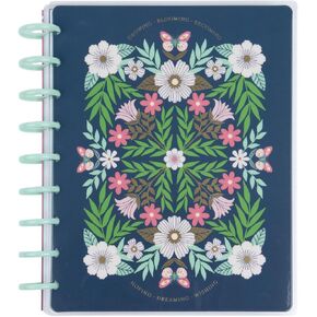 Happy Planner 12-Month Undated Disc-Bound Planner for New or Expecting Parents, Classic Size, Pregnancy Layout, Butterflies and Blooms Theme