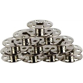 Metal Bobbins 45785 Compatible for Singer Featherweight 221 & 301 (10)
