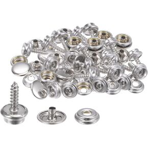 Harfington 75pcs Canvas Snap Kit 3/5 "