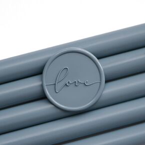 Dusty Blue Glue Gun Sealing Wax Sticks for Wax Seal Stamp | Wedding Invitation, Greeting Card, Branding, Gift Wrapping, 6 Pack