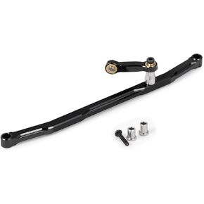 Aluminum Alloy Steering Link for Losi 1/18 Mini LMT 4X4 Brushed Monster Truck RTR-LOS01026 Upgrades Part (Black)