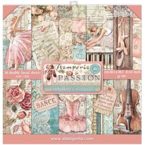 Stamperia mini scrapbooking pad ، نغمات الباستيل ، 8 × 8 بوصات SBBS29