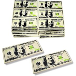 Realistic Looking $100 Bill Erasers (36 Pack) Almost 3" x 1.25". Rubber. School Student Incentive