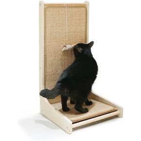 Meeyoview Cat Scratcher, 27.5 Inch L Shape Cat Scratch Pad, Sisal Cat Scratching Board with Mouse Toy, Vertical Cat Scratcher for Indoor Cats