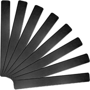 ABBECIAO Anodized Aluminum Color Bracelet Blanks 3/4" x 7" x 0.05" Laser Engraving (Pack of 10) Black