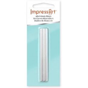 ImpressArt - Aluminum Wrap Ring Blanks for Metal Stamping Stylish Jewelry Making and DIY Crafts (1/8" x 3", Ring Sizes 8-10, Pack of 12)