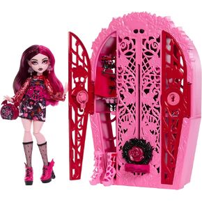 Monster High Skulltimate Secrets Doll & Accessories Set, Garden Mysteries Draculaura with Reveal Closet & 19+ Tea Party Surprises Like Clothes