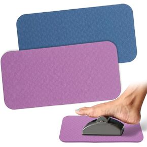 2 Pack Sewing Machine Pedal Mat, Waterproof Sewing Machine Foot Pedal Non-Slip Pad, Sewing Machine Mat Reduce Vibration and Noise, Easy to Clean(6.7 × 13Inch, Blue, Purple)