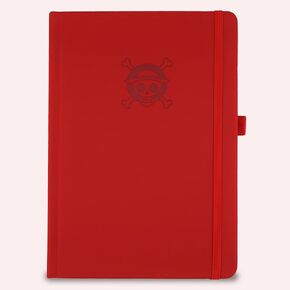 One Piece Anime Inspired Luffy Vegan Leather A5 Hardcover Journal | FREE STICKER PACK | 7MM Dot Grid | 120GSM Silk Cream Paper