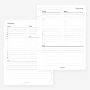 Classic Happy Planner Undated Daily No.03 Hourly Planner Insert Agenda Refill for 9-Discs Discbound Notebook 7 x 9.25