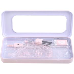 7pcs Pink Compass Fortractor مجموعة مع أدوات صياغة هندسة مربع محمول تعيين حكام الرسم الرياضيات متعدد الأغراض لأدوات صياغة الفتاة وصياغة مجموعات