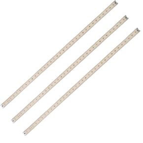 3 Pack Wooden Ruler,Natural Wood Stick Ruler with Hang Hole Metal Tips, 36 Inches Yardstick Ruler Meter Stick for Classroom,School,Clothing Measuring, Office,Engineers, Architects