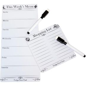 Meal Planning Magnet Plus Free Shopping List Magnet! Make a Menu and Save on Groceries!